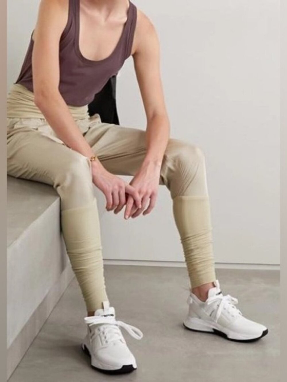 NWT TOM FORD Jersey Paneled Washed Twill Track Pants